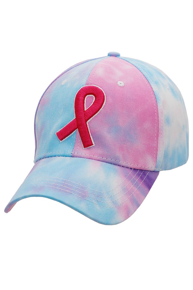 Cap Zone – wholesale Baseball cap – Women's – Breast Cancer Awareness Tie Dye Baseball Cap3