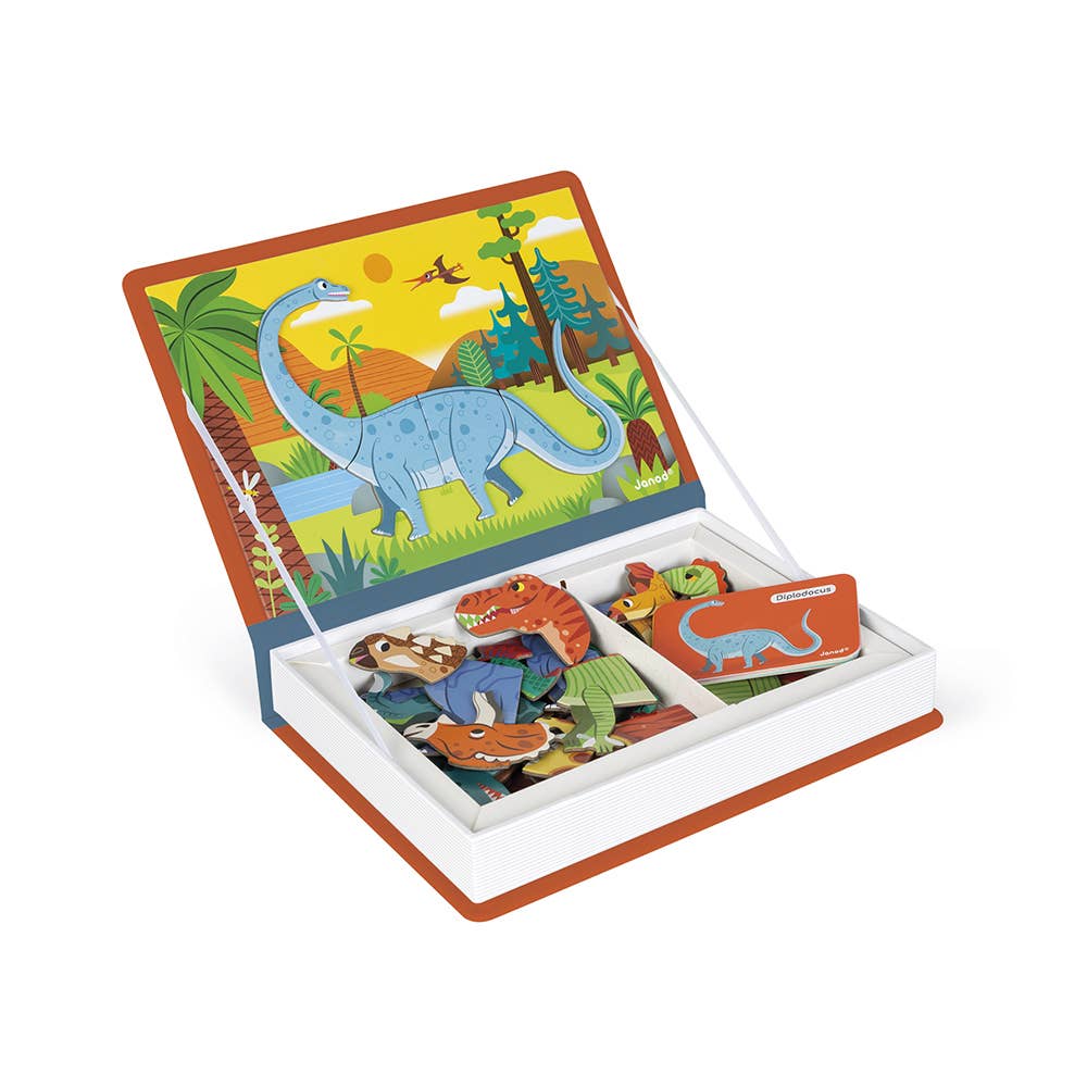 Janod - Wholesale Toy Set - Kids - Magneti'book - Dinosaurs1