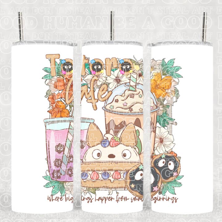 Simple Totoro Cafe Ghibli Movie Anime Tumbler for wholesale by The Geek Boutique