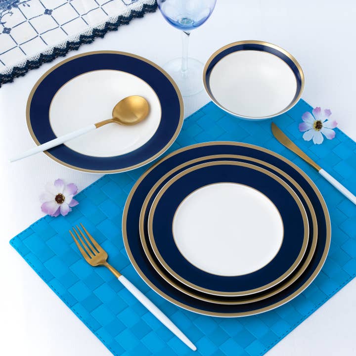 Gifts Plus - Wholesale Tableware set - "Gail Dark Blue"-20B4