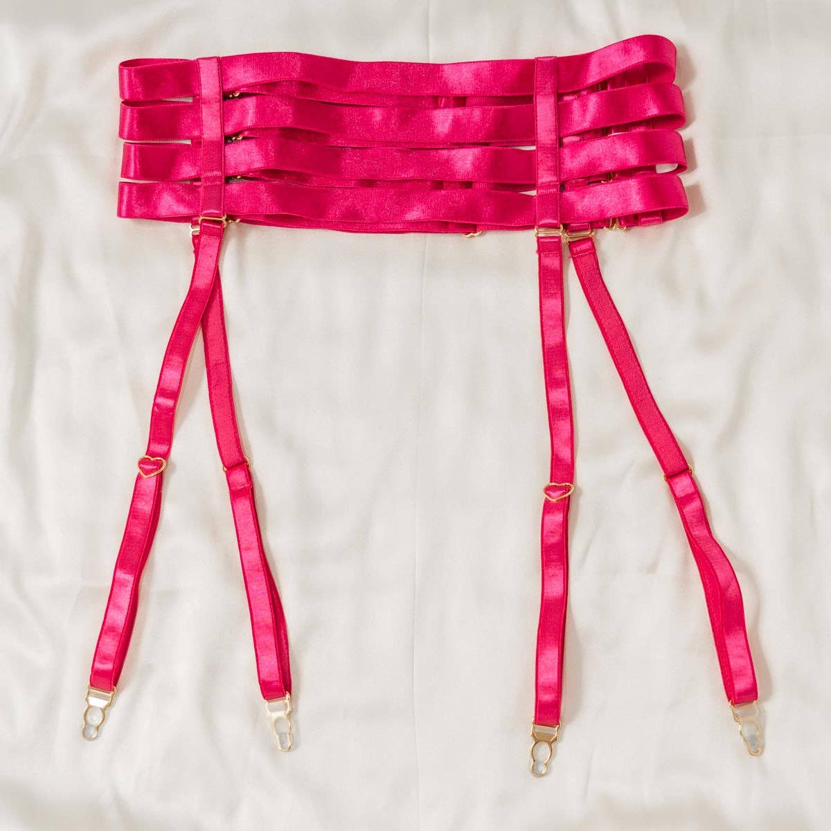 HotPink Hot Pink Hearts of Venus Strappy Waist Cincher for wholesale on Faire7