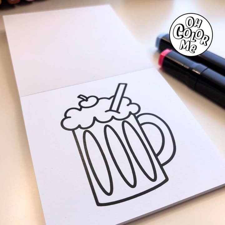 Oh Color Me - Vente Livre de coloriage et d'activités pour adultes - Mini Livre de Coloriage Sucré & Salé, ÉDITION MISE À JOUR 4"x4"3