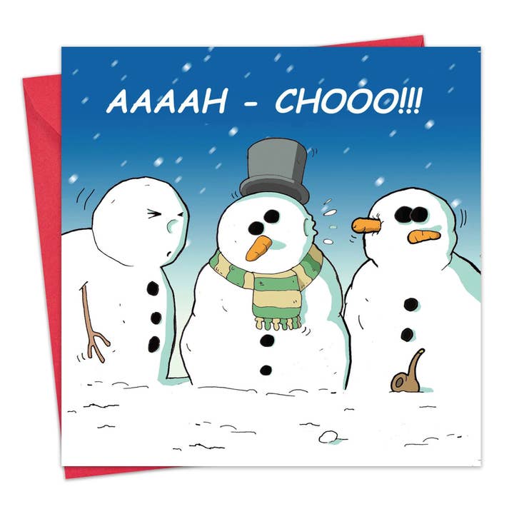 Aaaah Chooo! - Grappige kerstkaart voor wholesale door Twizler Ltd
