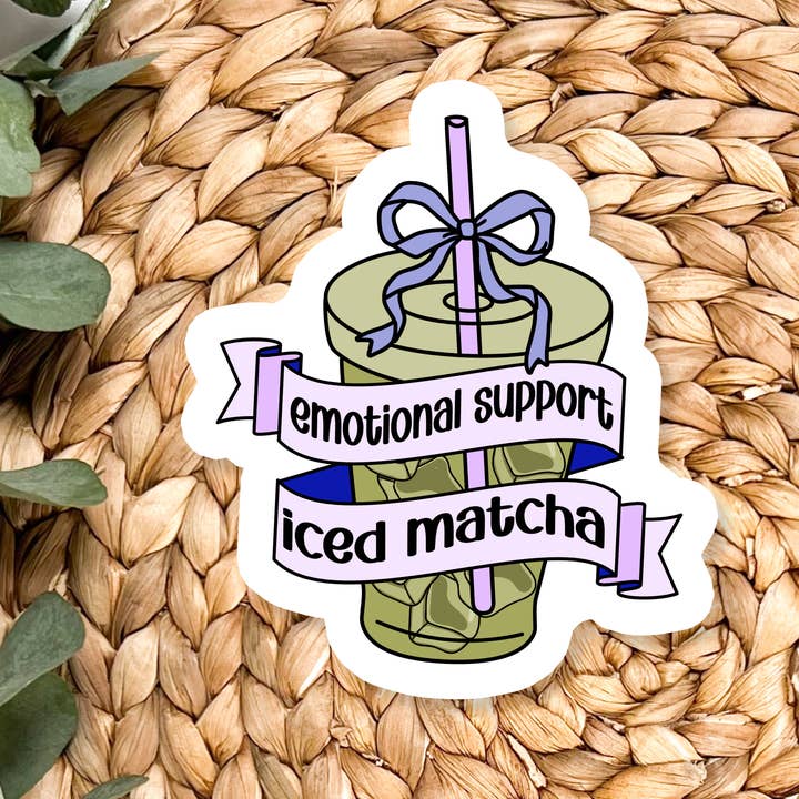 Stickers X Ashley Bexar - Wholesale Sticker - Matcha Caffeine Iced Tea Waterproof Vinyl Sticker