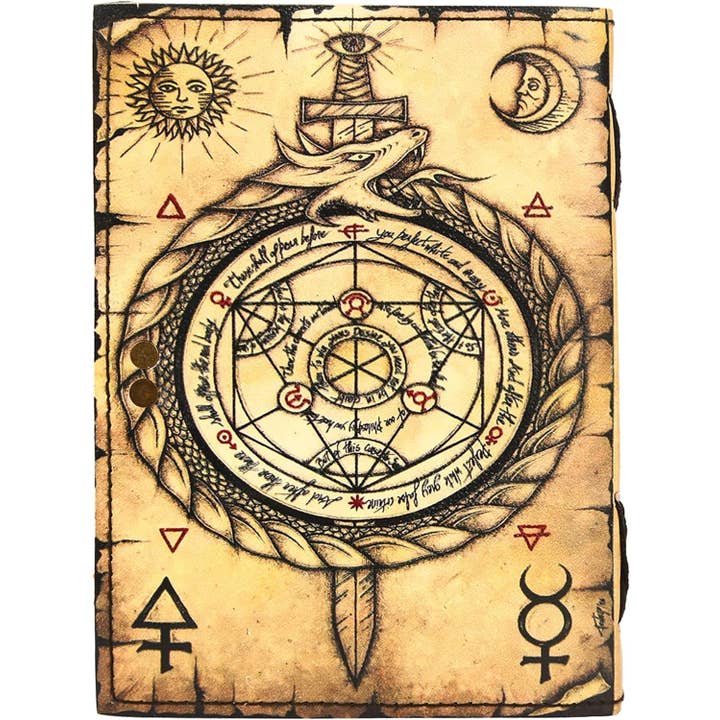 Tuzech Leather – wholesale Journal och dagbok – TUZECH läderklätt anteckningsbok med grimoirestil och ojämna kanter för män och kvinnor44