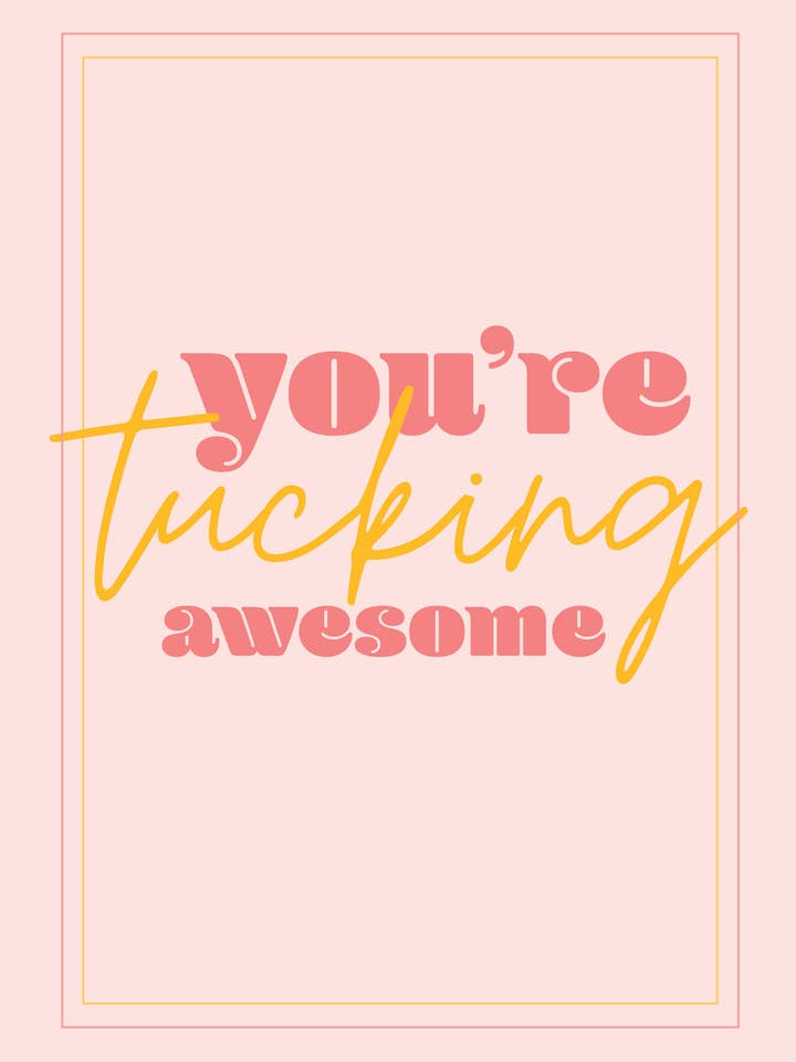 Du Tucking Awesome- 7-pack för wholesale av Barre Card Shoppe