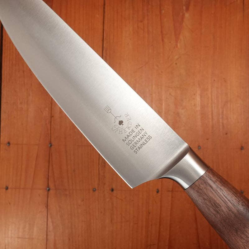 Bernal Cutlery – Faca de cozinha/utilitário por atacado – Frider Herder Madeira 8" Chef Forjado Noz Inoz Inoxidável 1/2 Bolster7