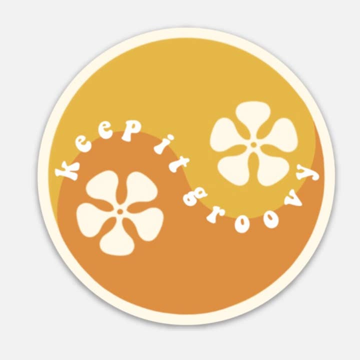 Keep It Groovy Sticker for wholesale by Mkensea