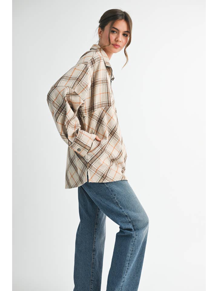 AEMI + CO - Wholesale Sweatshirt - Women's - 8421EK Mya Plaid Pullover 133