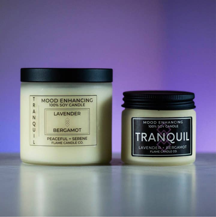 Flame Candle Company - Wholesale Jar/Filled Candle - Tranquil - Lavender + Bergamot3