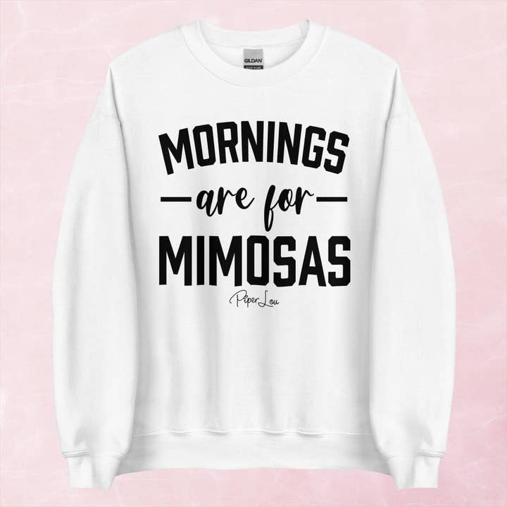 Piper Lou Collection - Wholesale Graphic Sweatshirt - Women's - Mornings Are For Mimosas Graphic Crewneck Sweatshirt1