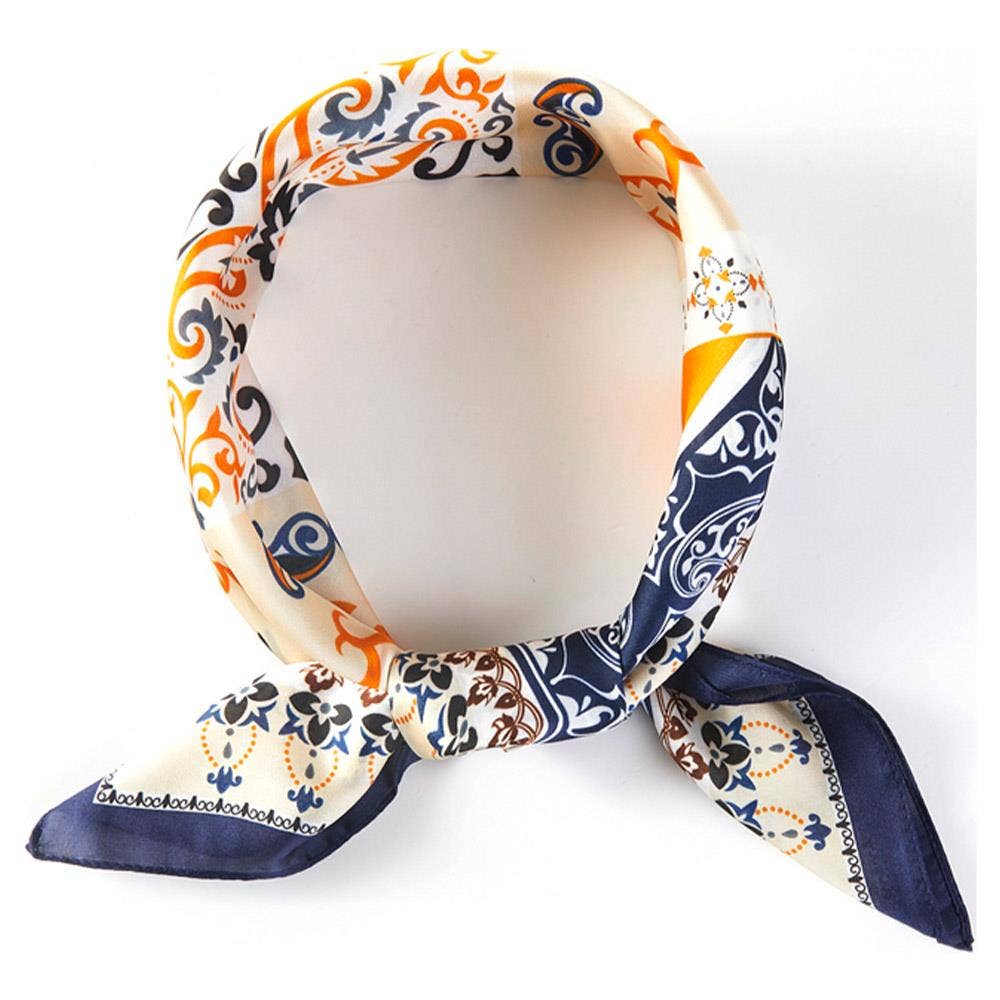 anbfashion - Vente Écharpe – femme - FOULARD CARRÉ À COL EN BANDANA ORIENTAL ARABESQUE PAISLEY9