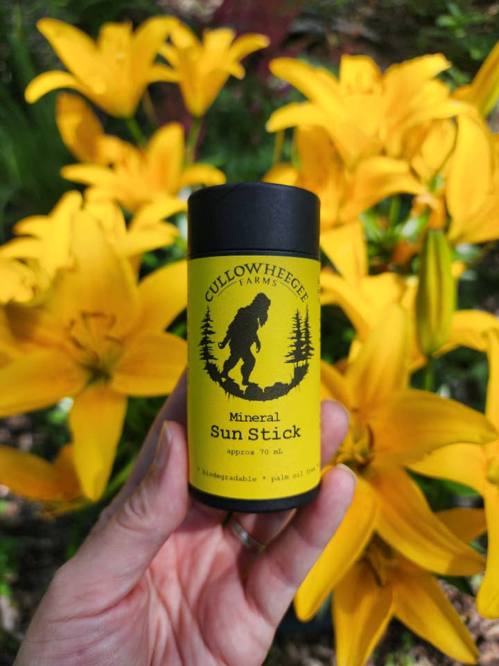Mineral Sun Stick- Natural and Biodegradable Sun Protection for wholesale by Cullowheegee Farms
