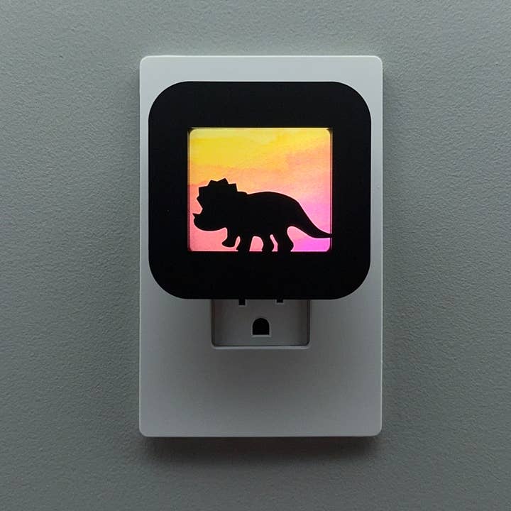 Veilleuse dinosaure Tricératops pour la vente par Swaplights Night Lights