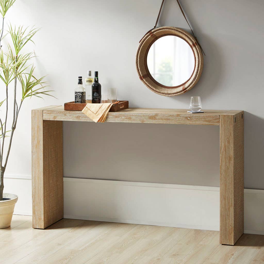 Olliix - Vente Console - Console en bois naturel Reclaimed Farmhouse *3