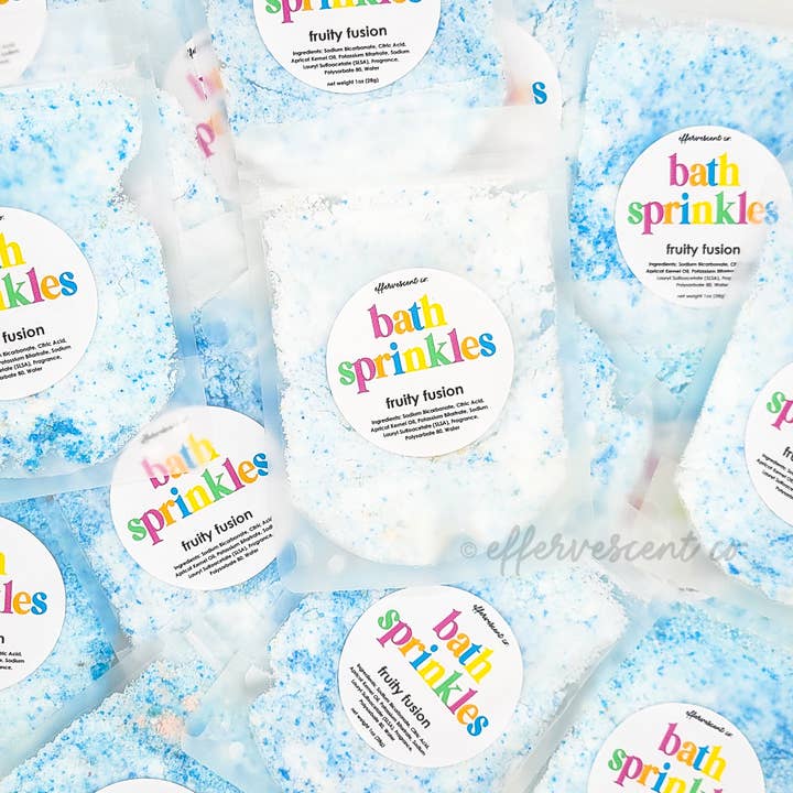Bath Sprinkles | 1oz Pouches + 12oz Tubs for wholesale by Effervescent Co.