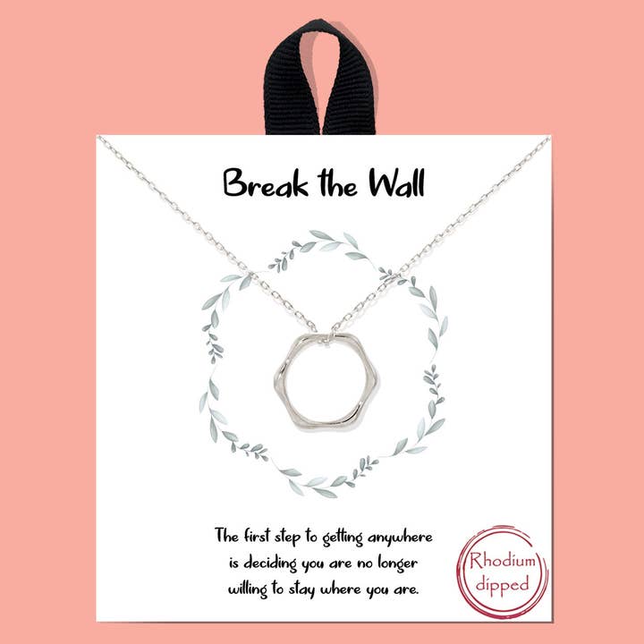 GD 18K GOLD RHODIUM DIPPED BREAK THE WALL PENDANT N, BJN 01222 for wholesale on Faire3