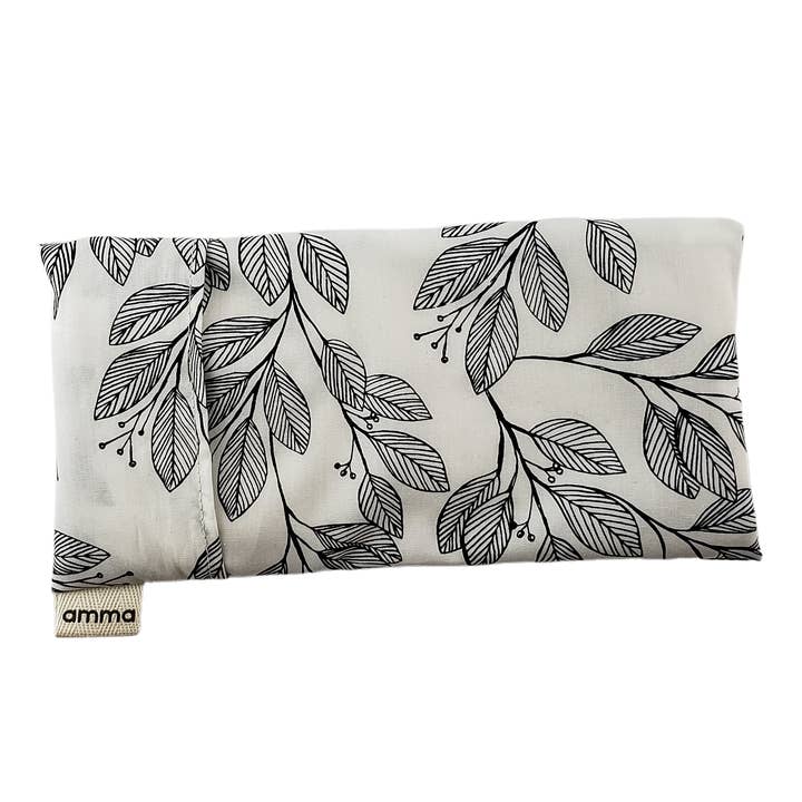 Amma Thérapie - Vente Oreiller de spa/de thérapie - Coussin pour les yeux couleur lavande avec housse lavable (motif Laurier)3