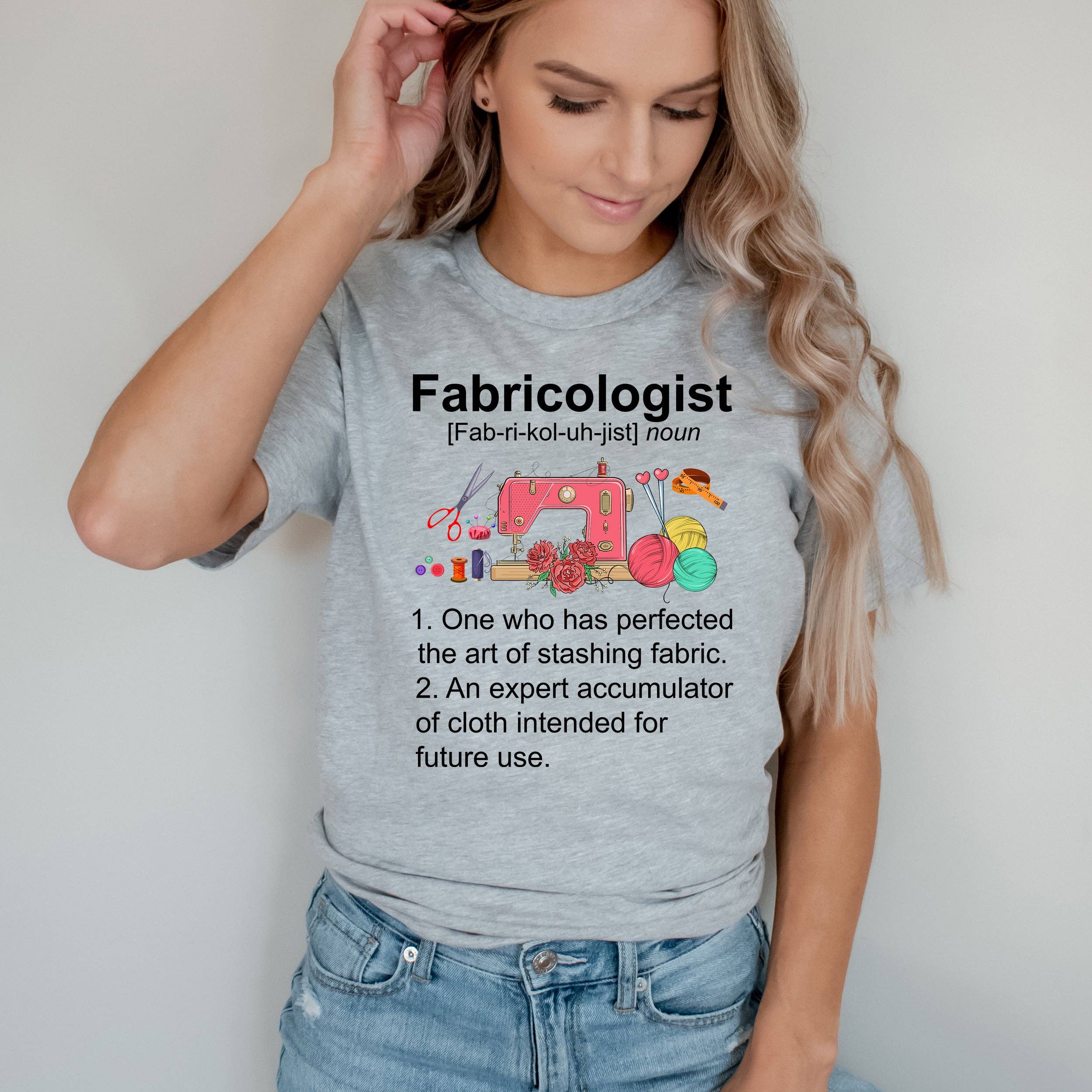 Teegarb LLC - Wholesale Screen Printed T-Shirt - Women's - Novelty Sew Quilt Patchworking Patching Needlework Lover Pun Humorous Tailors Sewing Repairing Stitcher Knitter60