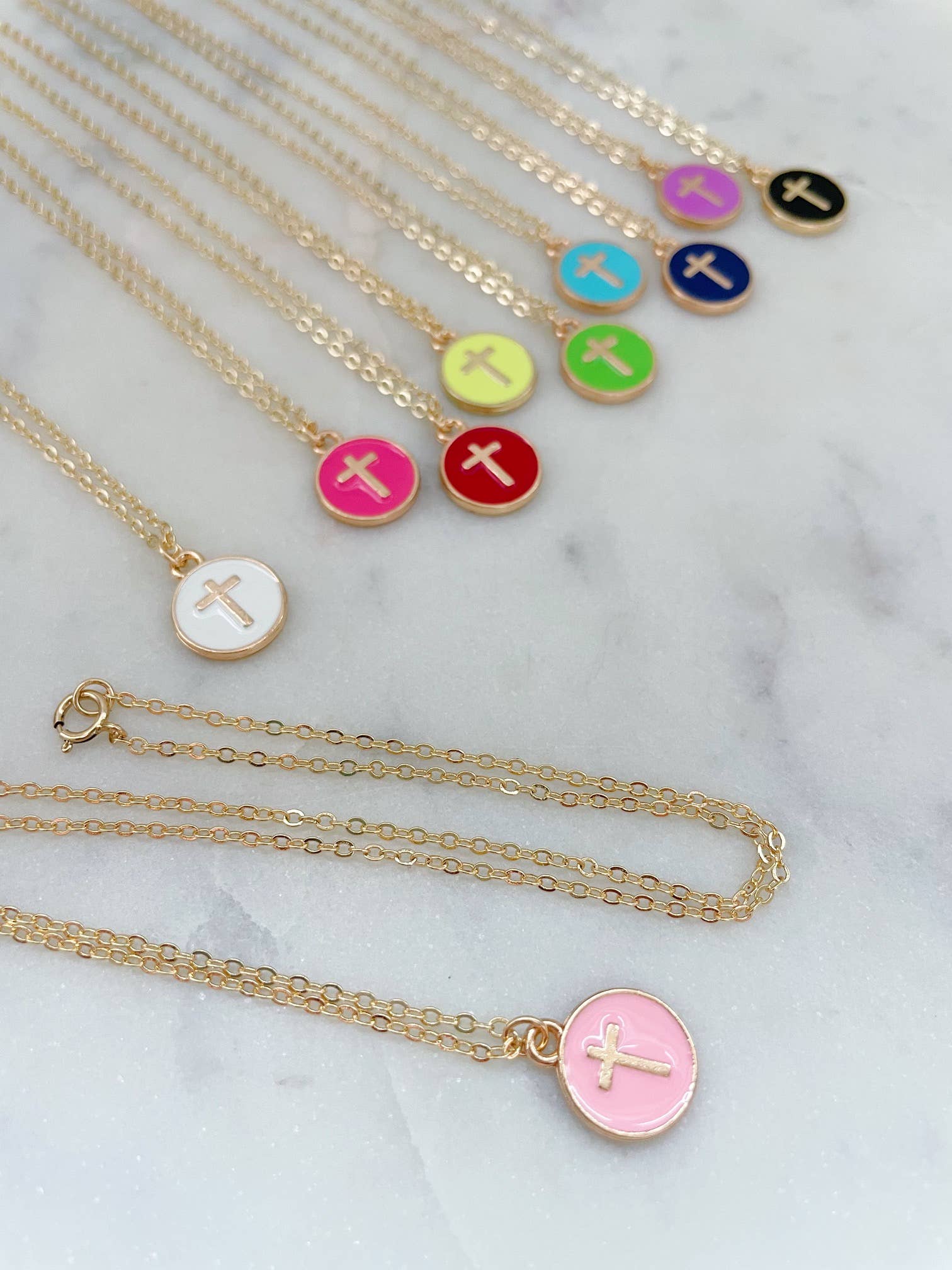 Laalee Jewelry – Großhandel Halskette – Kinder – Kinderkette mit Kreuzanhänger, religiöser Schmuck als Geschenk4