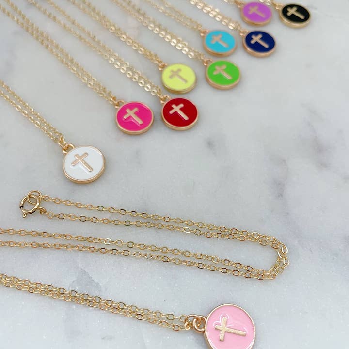 Laalee Jewelry – Großhandel Halskette – Kinder – Kinderkette mit Kreuzanhänger, religiöser Schmuck als Geschenk4