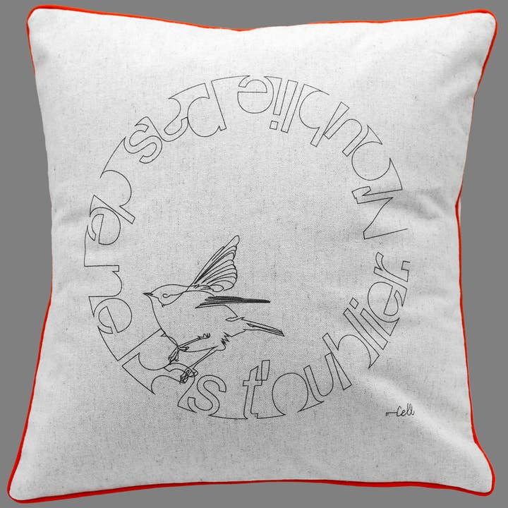 Cosette et les lys - Wholesale Throw Pillow Cover - Virtuous Birdhouse — Textile Art Cover4