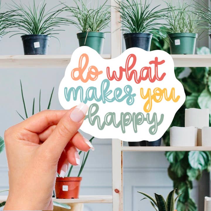 Fai ciò che ti rende Happy Sticker per la vendita all'ingrosso da parte di Handmade by Christine