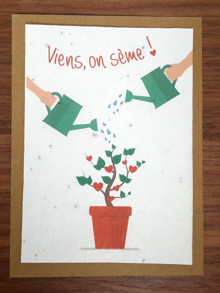 Card to plant - Come on we sow! for wholesale by Des Mots Qui Fleurissent