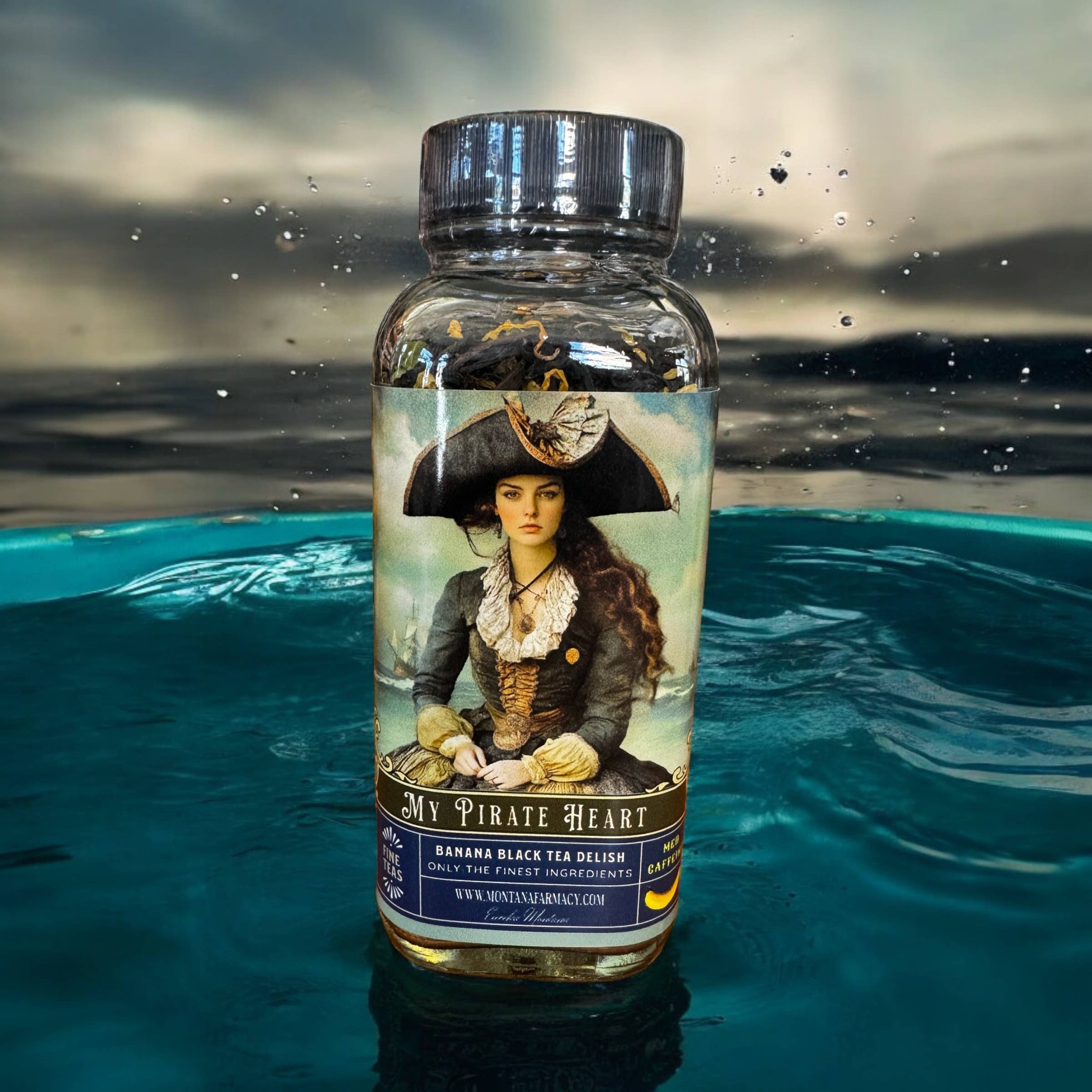 Montana Farmacy - Wholesale Loose Tea - MY Pirate Heart Banana Tea Beautiful Vintage Pirate Lady Jar4