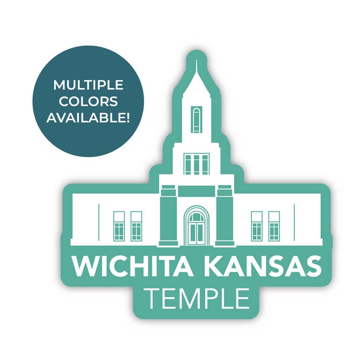 Wichita-Kansas-Tempel-Aufkleber für den Großhandel von JasmineTreeDesign