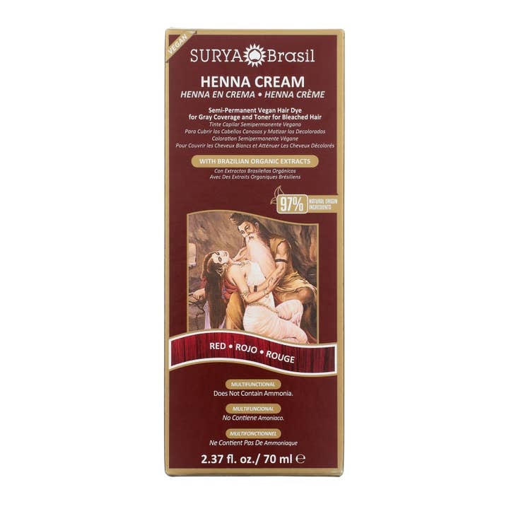 Creme de Henna Vermelho por atacado de Surya Brasil