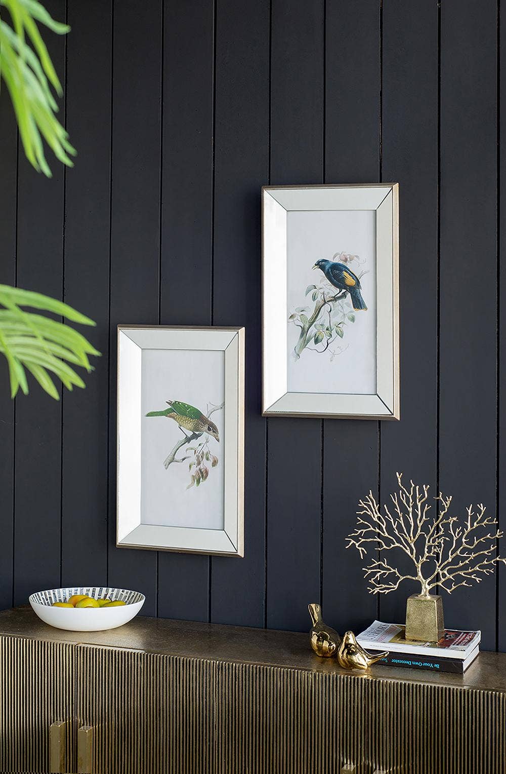 A&B Home Group Inc. - Wholesale Muurkunst set - S/2 Vogel Spiegel Frame Print3