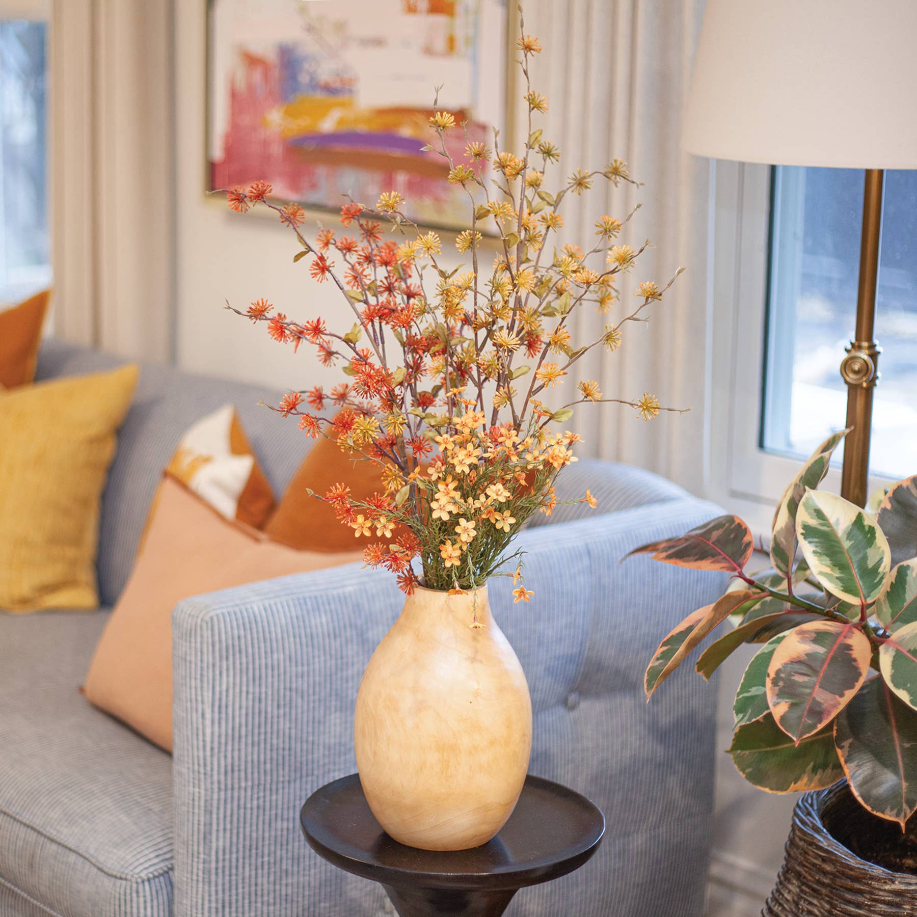 Saybrook Lane – wholesale Konstgjorda blommor – Teastain Star Flower Bush, 15,5 ”H3