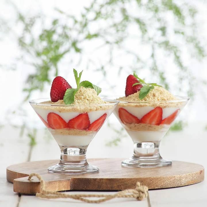 Hakan - Vendita all'ingrosso Ciotola - Set di ciotole in vetro per gelato, tazza da dessert Trifle 3 pezzi, 5,5 oz