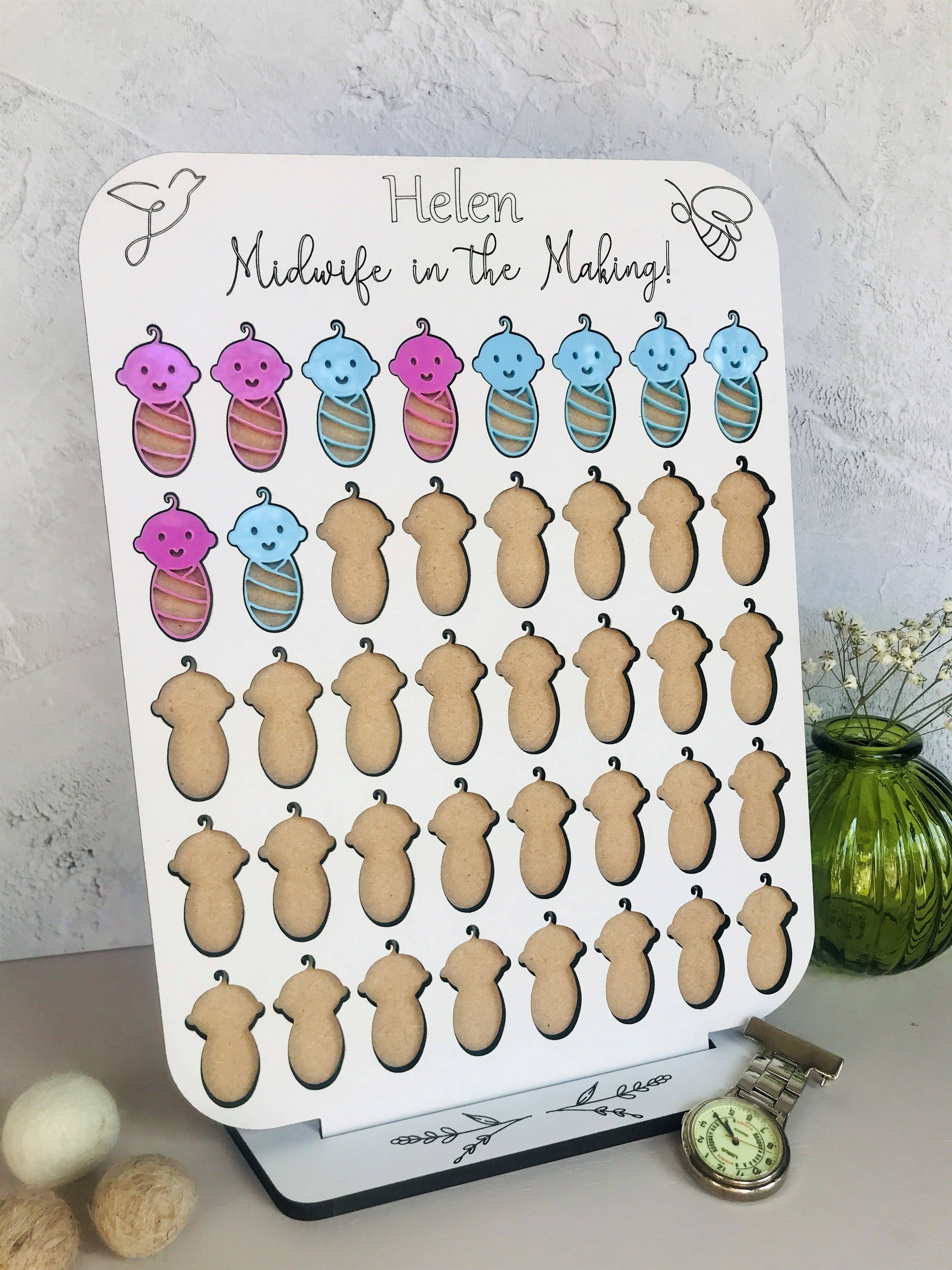 Deco Rach Design - Venta al por mayor Recordatorios de desarrollo/artísticos - Niños y bebés - Regalo para comadronas, contador de parteras para estudiantes12