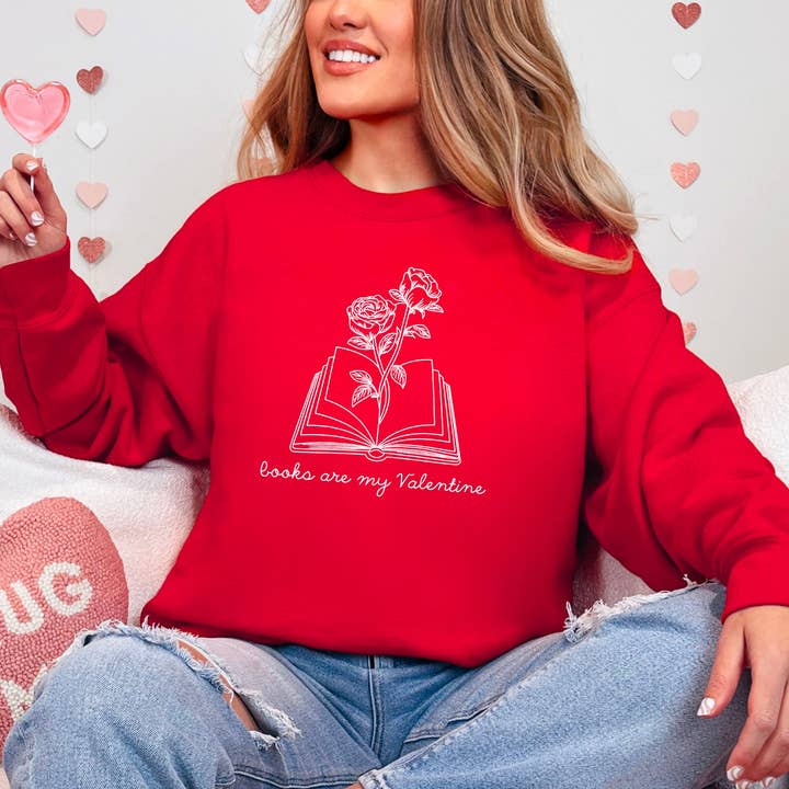 Livros São o Meu Amor (Floral) Sweatshirt Gildan Crewneck por atacado de The Swoon Room