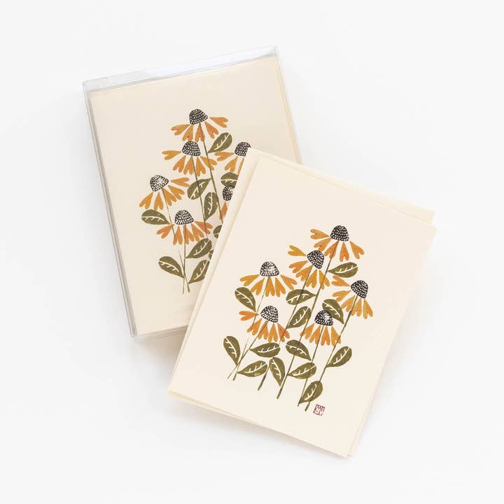 Note Cards | Pack of 6 - Black-Eyed Susan for wholesale by PRETTY FLOURS