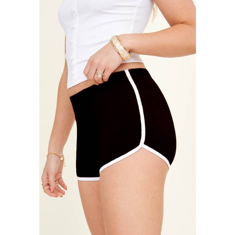Popular 21 - Wholesale Shorts - Women's - Cotton Contrast Athletic Casual Mini Shorts 3