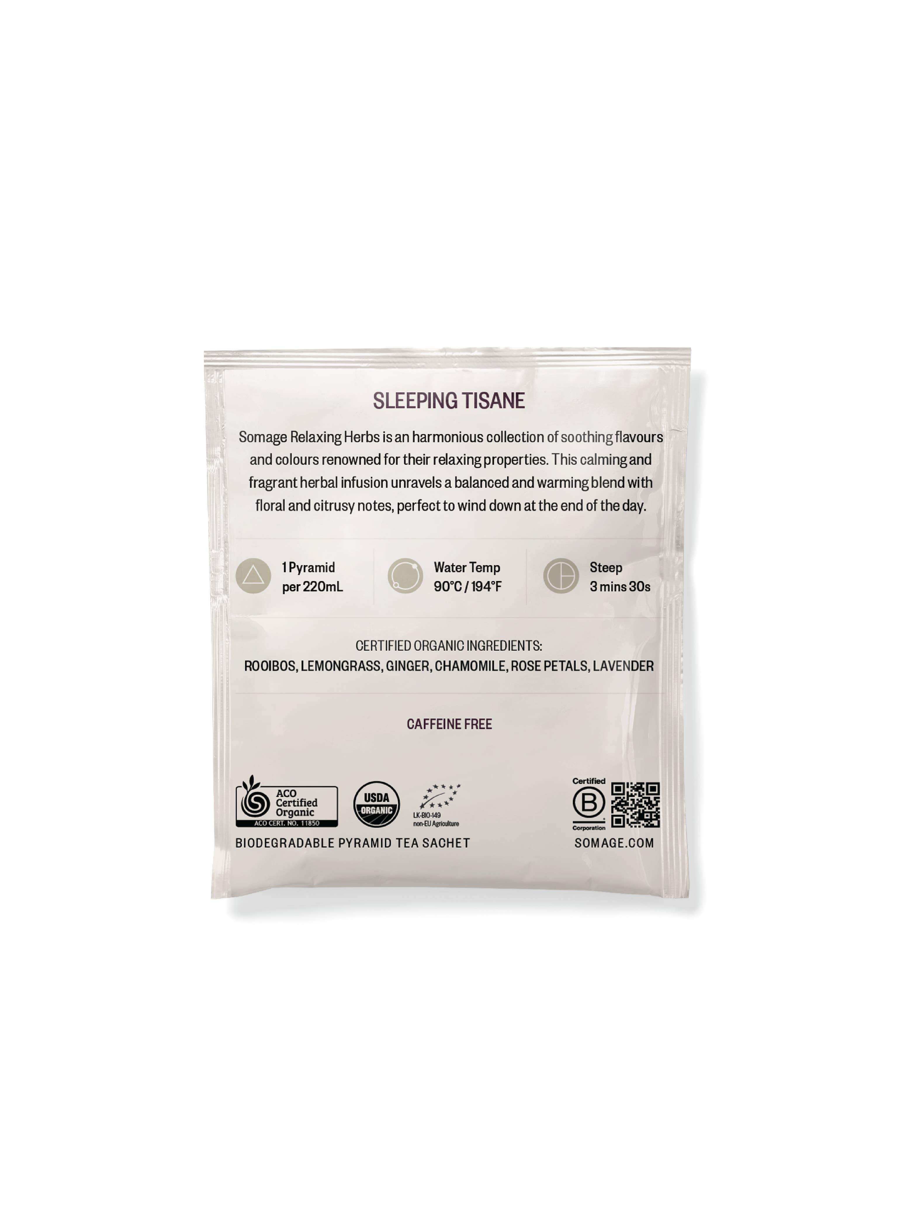 Somage - Wholesale Health/detox tea - Relaxing Herbs Pyramid Sachet