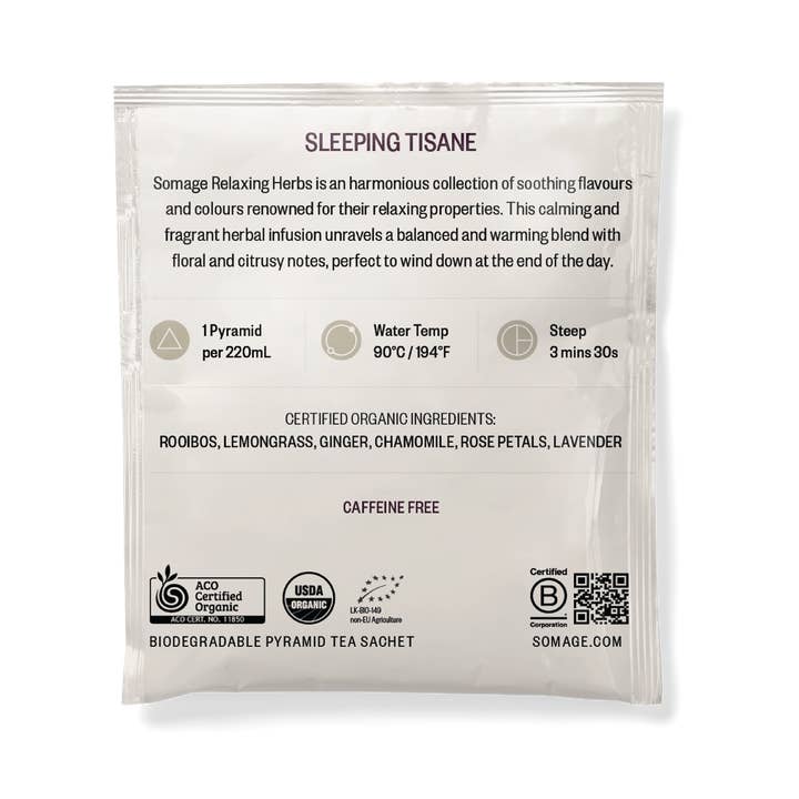Somage - Wholesale Health/detox tea - Relaxing Herbs Pyramid Sachet0