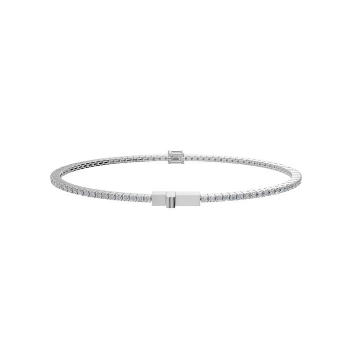 PureYou Jewelry - Wholesale Bangle Bracelet - Women's Tennis Bracelet with 1Ctw Natural Diamond in Gold1