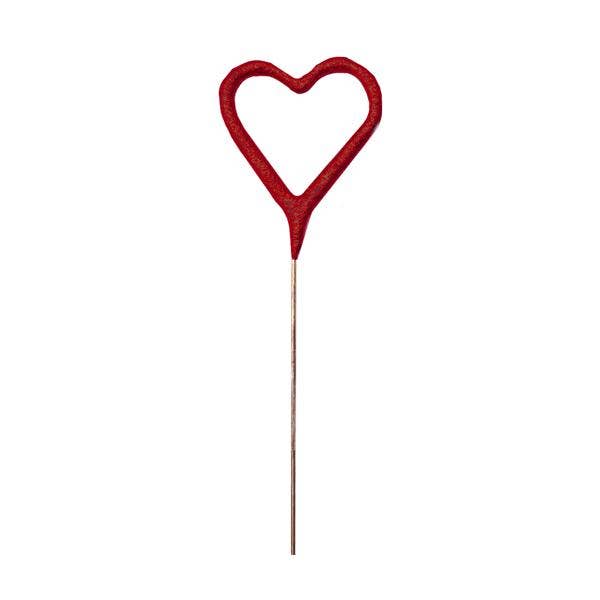 TOPS Malibu - Wholesale Sparkler - Mini 4" Red Heart Sparkler Wand - *Bulk Sale