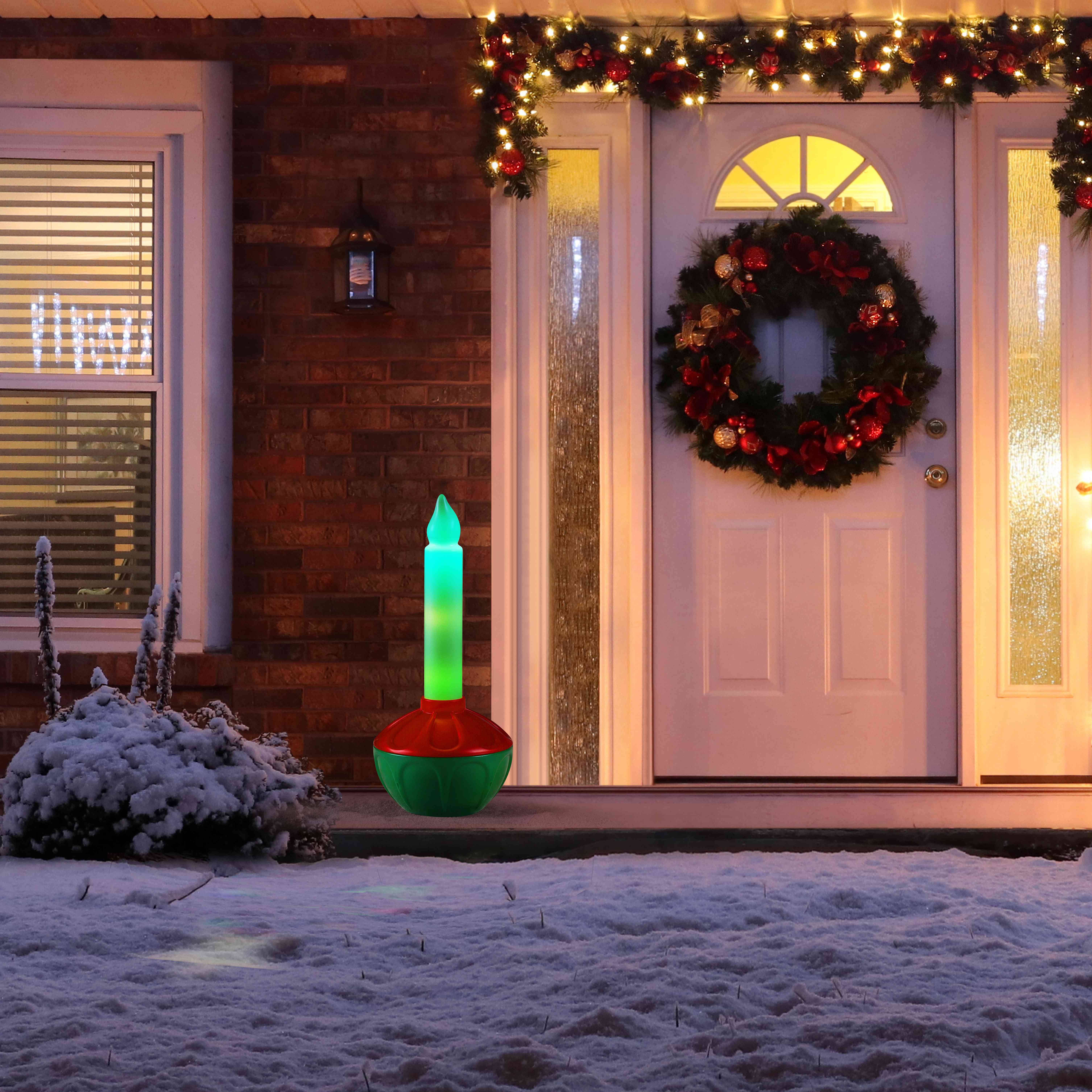 Mr. Christmas - Wholesale Christmas Decoration - 24in. Vintage Blow Mold Bubble Light Candle2