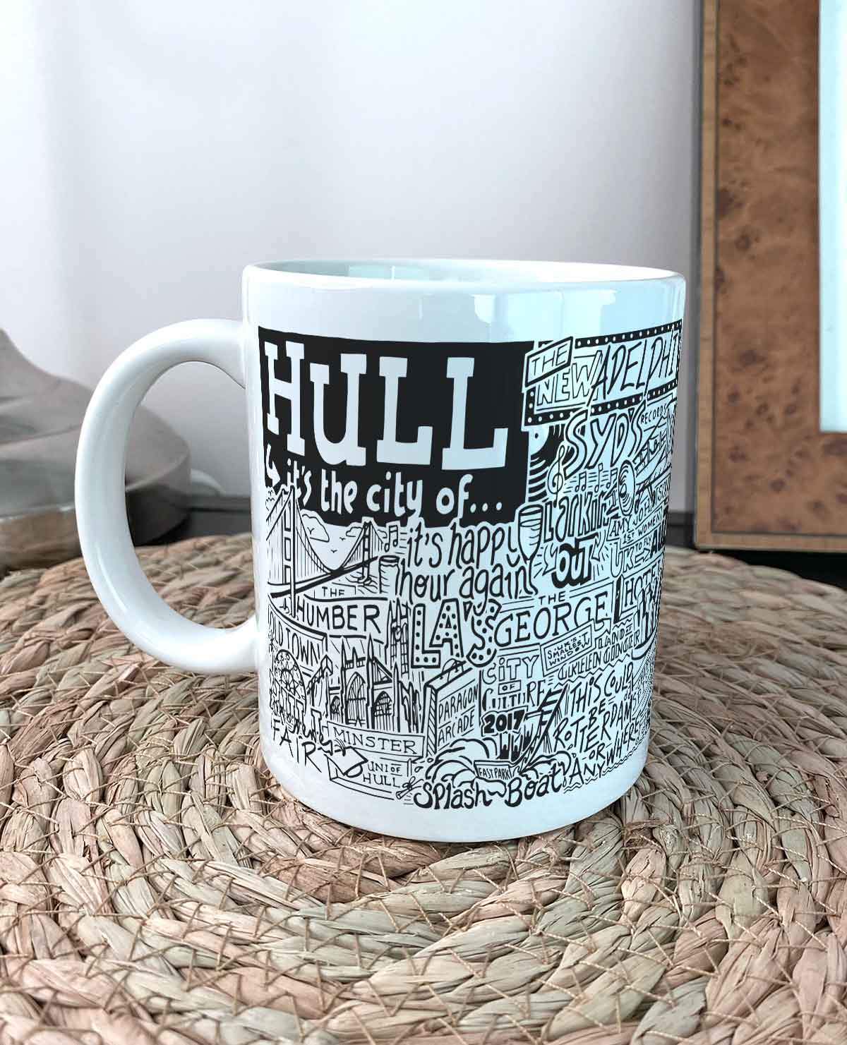 Sketchbook Design – wholesale Coffee mug – Hull Landmarks Illustration Mug3