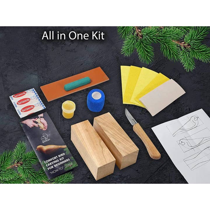 BeaverCraft - Wholesale DIY Craft Kit - DIY01 - Comfort Bird Carving Whittling Starter Kit2