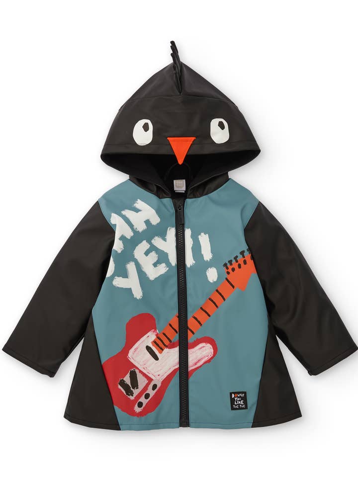 tuc tuc - Wholesale Raincoat - Kids - Guitar design children's raincoat with monster hood0