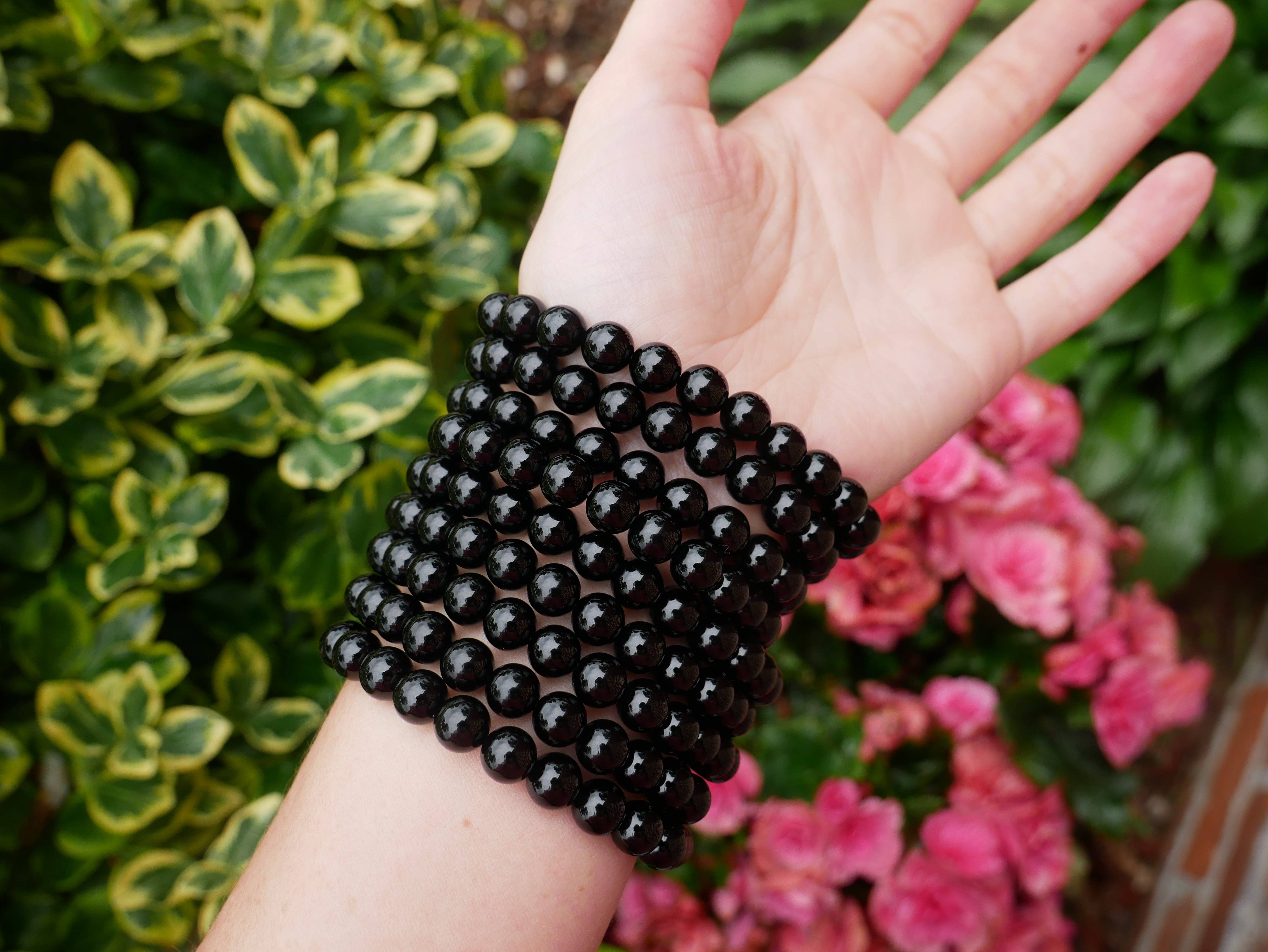 The Healing Sanctuary - Wholesale Beaded Bracelet - Black Onyx Beaded Bracelets 8mm2