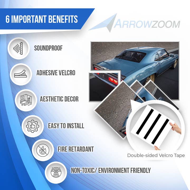 Arrow Zoom Limited – wholesale Wall Accent – Car Velcro Felt Art Wall Panels KK1227