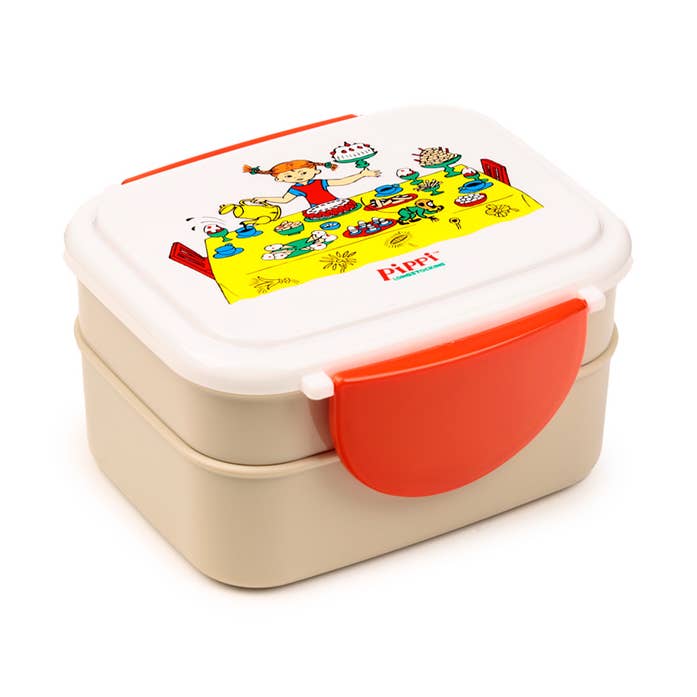 Pippi Longstocking Clip Lock Bento Lunch Box with Cutlery for wholesale by Puckator Ltd