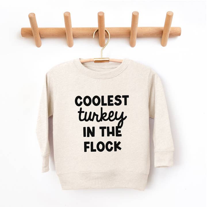 Boys and Girls Thanksgiving Sweatshirt, Coolest Turkey Shirt for wholesale by Bump & Beyond Designs